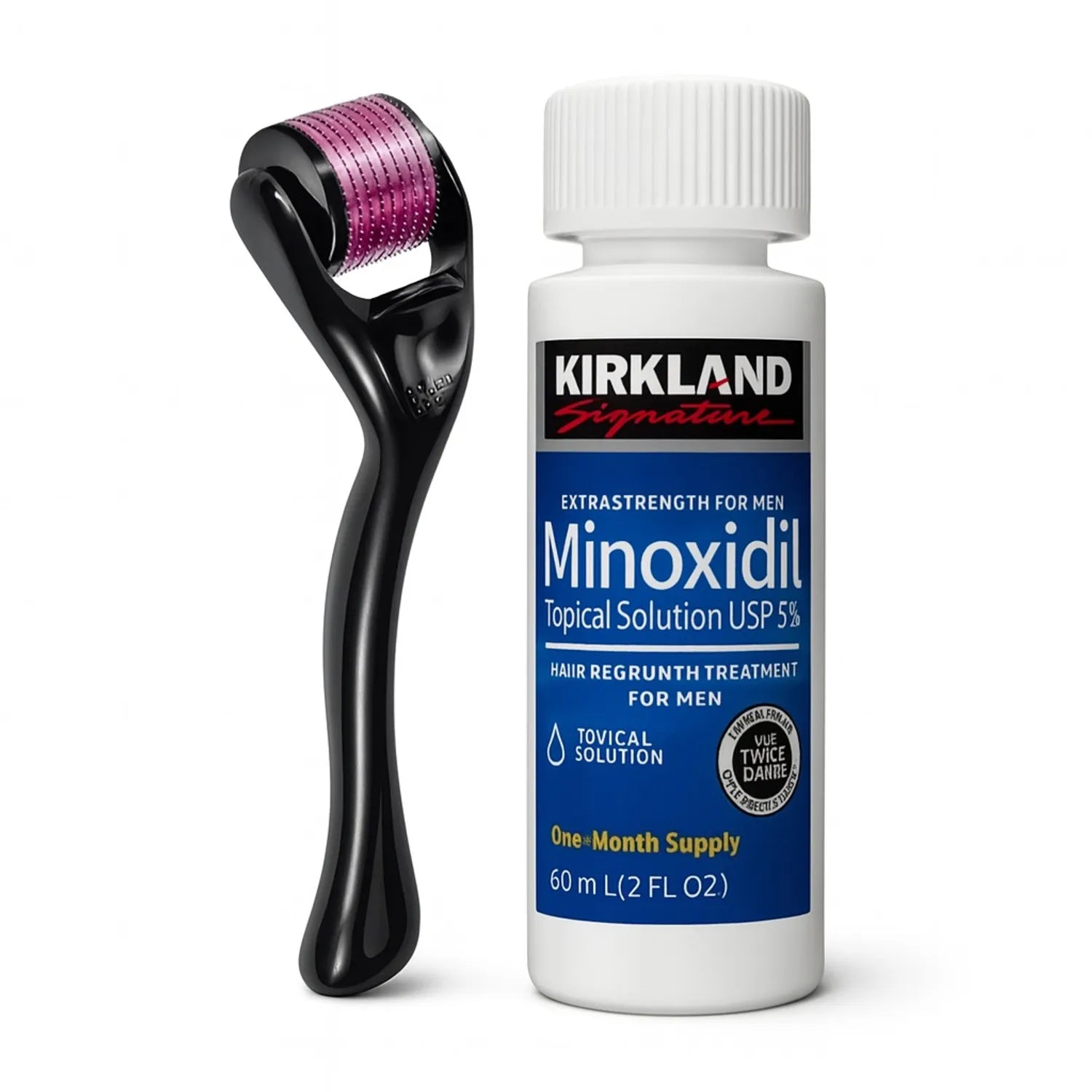 Kit Minoxidil 5% + Dermaroller para Crecimiento Capilar