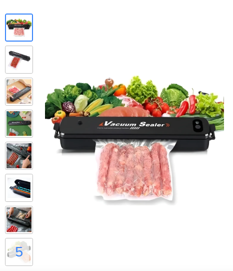 Selladora al vacío + bolsas Imagen secundaria del producto