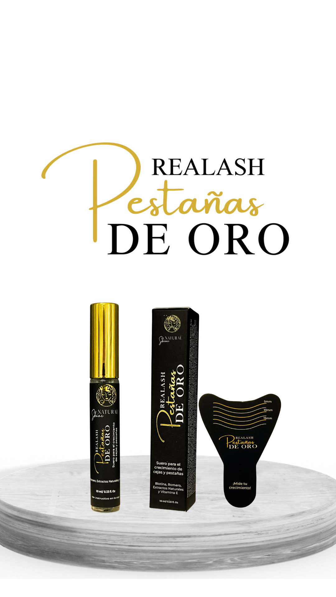 Realash Sérum para Crecimiento de Pestañas Dorado Imagen secundaria del producto