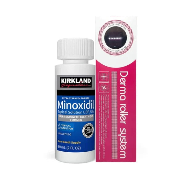 Kit Minoxidil 5% + Dermaroller para Crecimiento Capilar